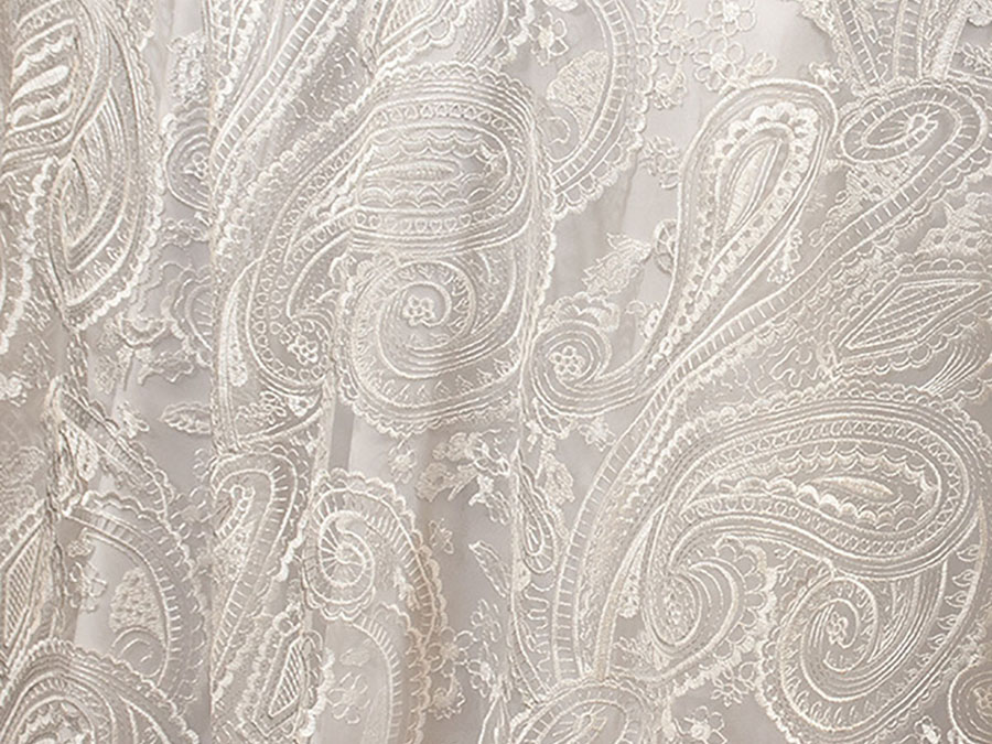 White Paisley Lace